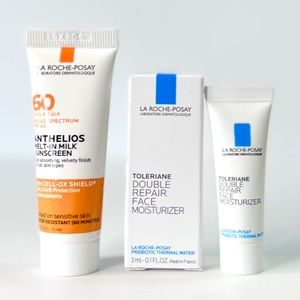 5/$25❣️La Roche-Posay Anthelios Sunscreen & Toleriane Moisturizer SPF SAMPLE DUO